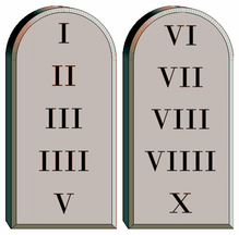 Ten Commandments Words Tablets of Stone Moses Moise Mount Sinai